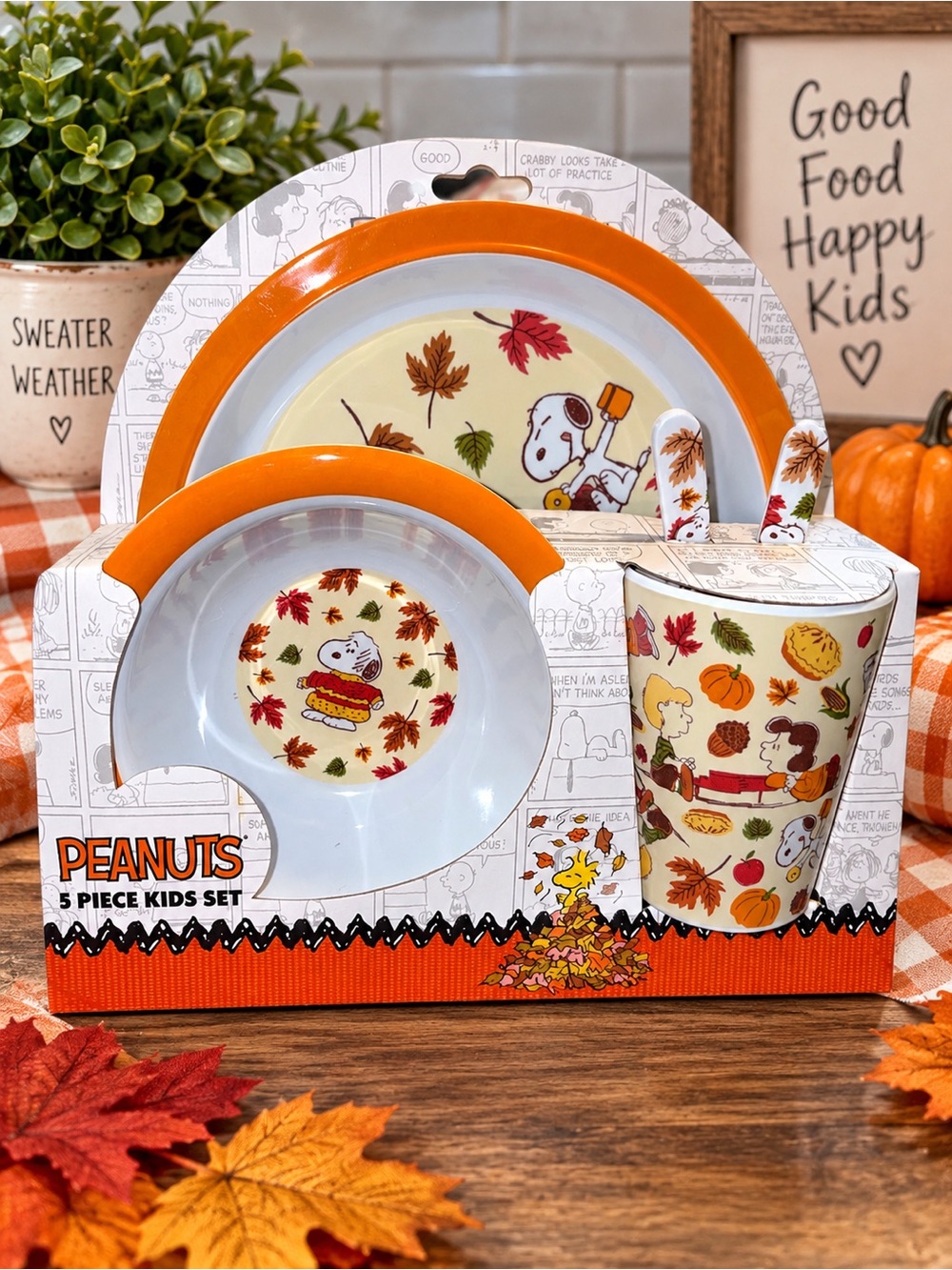 Snoopy Peanuts Kids Dinnerware Set